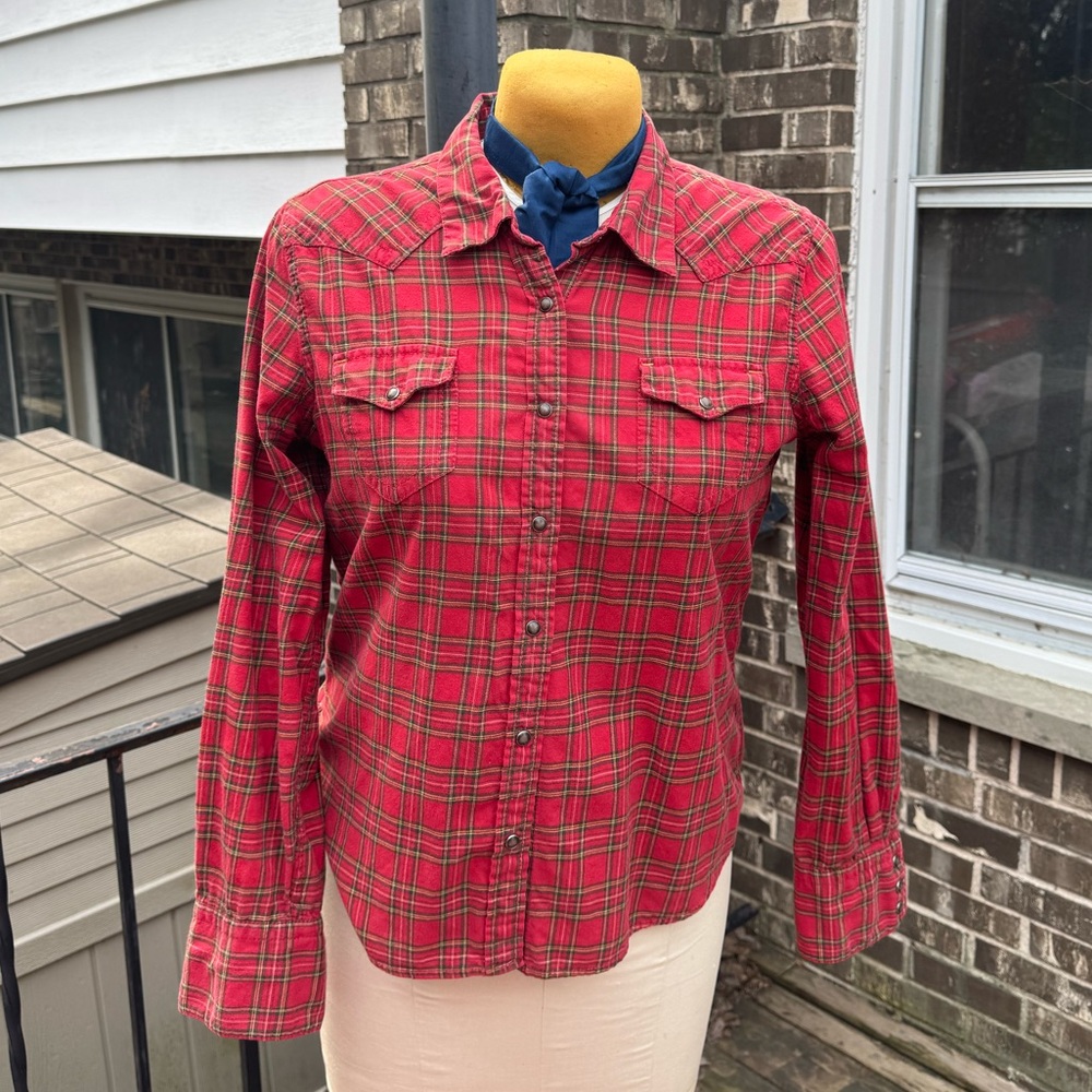 Super soft tartan Ralph Lauren Snap Up Western flannel Shirt
